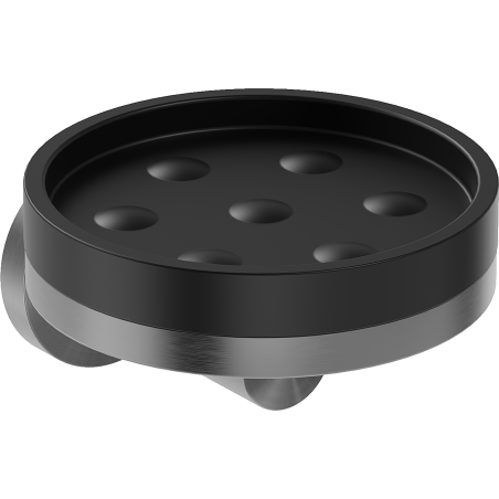 Mexen Triv soap dish, black/gun gray brushed - 70A33055-66B