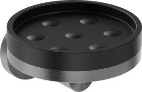 Mexen Triv soap dish, black/gun gray brushed - 70A33055-66B