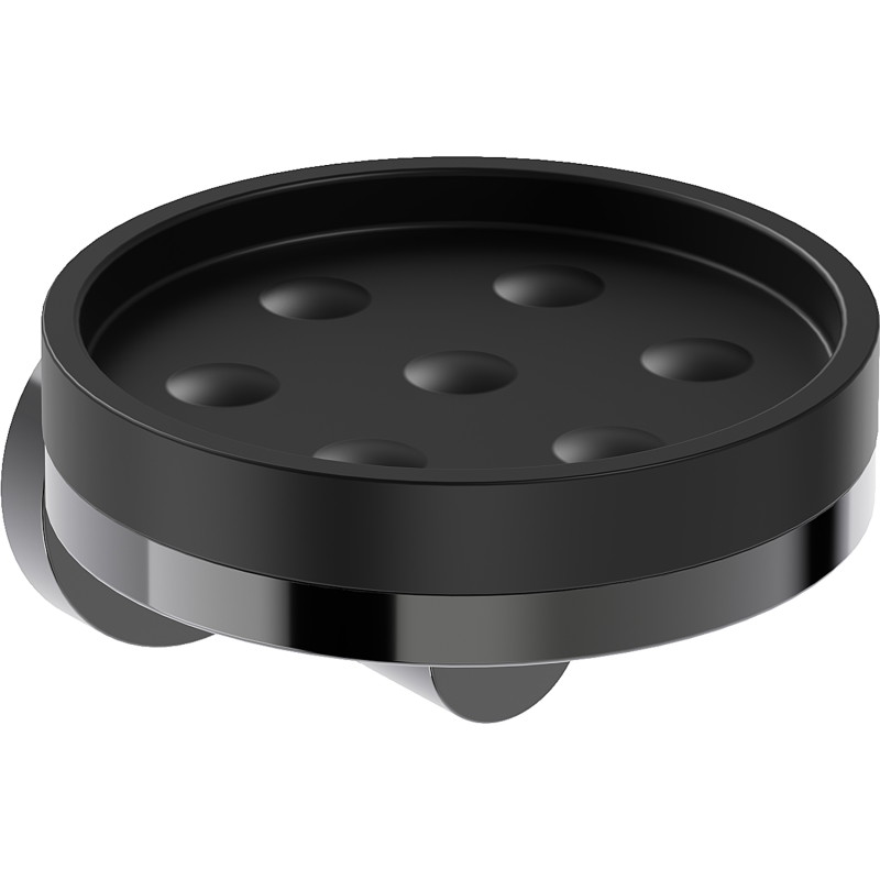 Mexen Triv soap dish, black/black chrome - 70A33055-73B