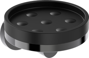 Mexen Triv soap dish, black/black chrome - 70A33055-73B