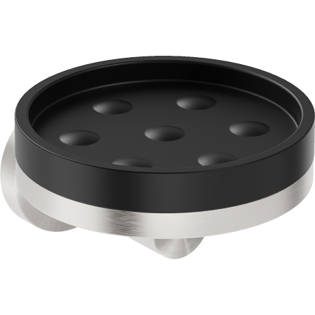 Mexen Triv soap dish, black/brushed nickel - 70A33055-97B