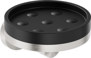 Mexen Triv soap dish, black/brushed nickel - 70A33055-97B