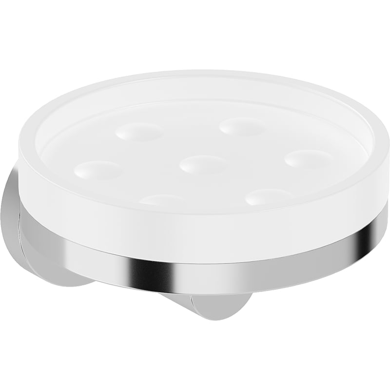 Mexen Triv soap dish, white/chrome - 70A33055-00W