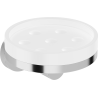 Mexen Triv soap dish, white/chrome - 70A33055-00W