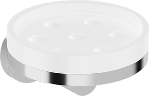 Mexen Triv soap dish, white/chrome - 70A33055-00W