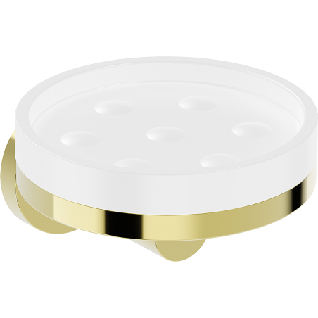 Mexen Triv soap dish, white/gold - 70A33055-50W