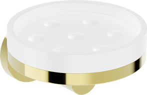 Mexen Triv soap dish, white/gold - 70A33055-50W