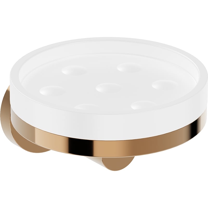 Mexen Triv soap dish, white/pink gold - 70A33055-60W