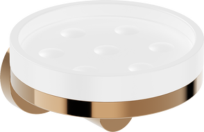 Mexen Triv soap dish, white/pink gold - 70A33055-60W