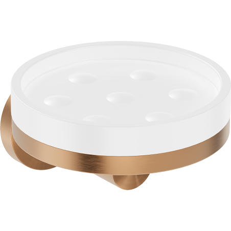 Mexen Triv soap dish, white/brushed copper - 70A33055-65W