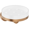 Mexen Triv soap dish, white/brushed copper - 70A33055-65W