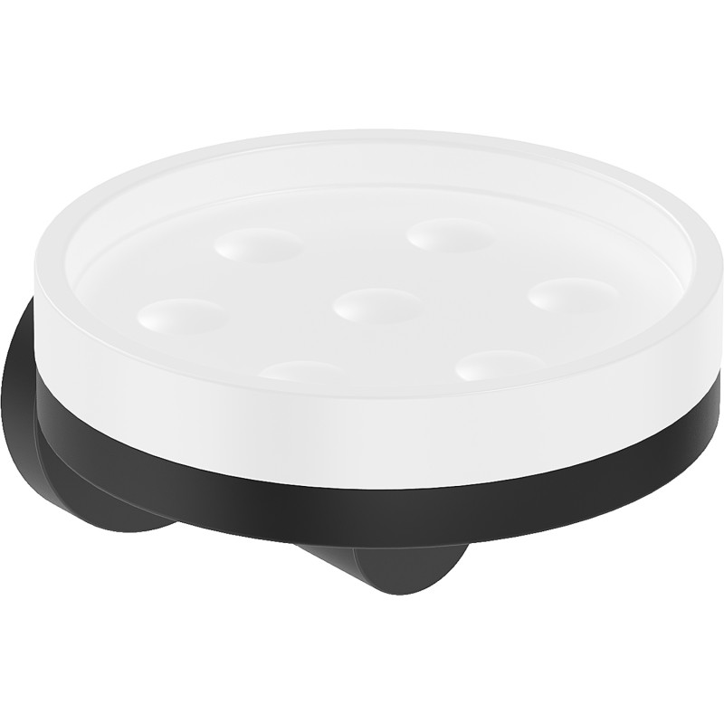 Mexen Triv soap dish, white/black - 70A33055-70W