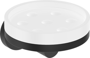 Mexen Triv soap dish, white/black - 70A33055-70W