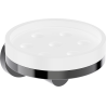 Mexen Triv soap dish, white/black chrome - 70A33055-73W