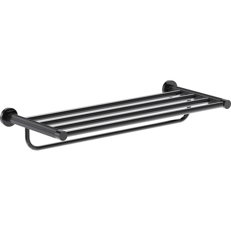Mexen Triv towel shelf, black chrome - 70A33081-73