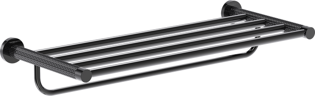 Mexen Triv towel shelf, black chrome - 70A33081-73