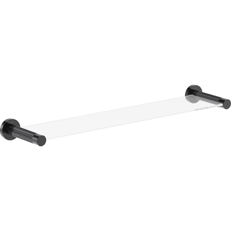 Mexen Triv hanging glass shelf, black chrome - 70A33061-73