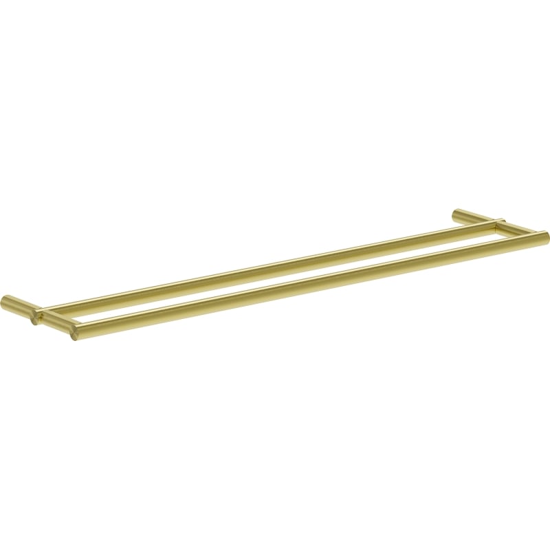 Mexen Loop double towel rack, brushed gold - 70A71047-55