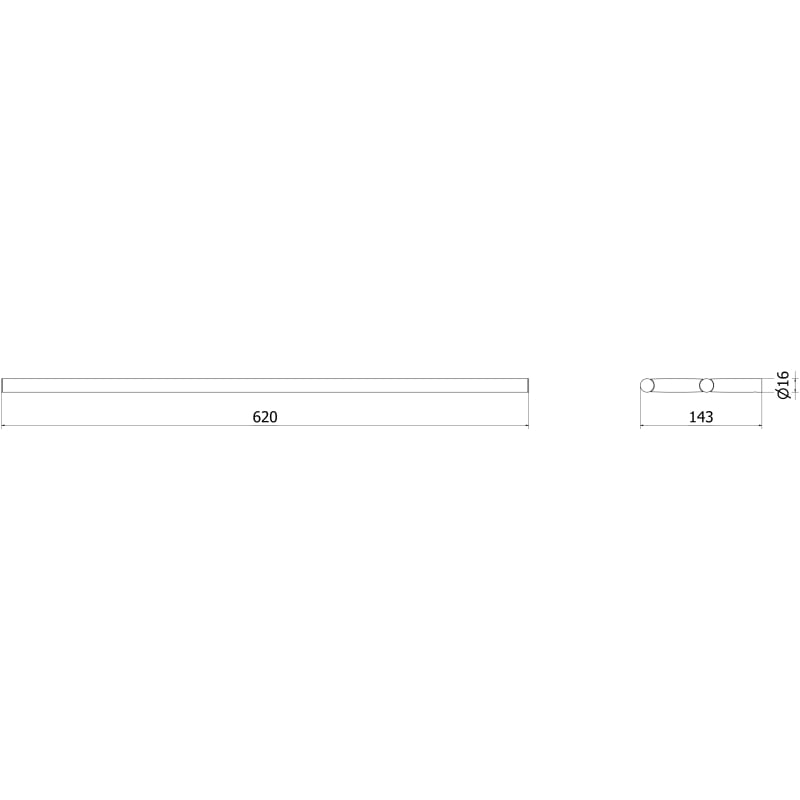 Mexen Loop double towel rack, brushed copper - 70A71047-65