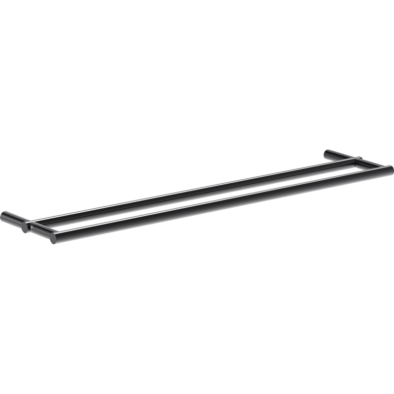 Mexen Loop double towel rack, black chrome - 70A71047-73