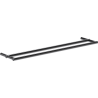 Mexen Loop double towel rack, black chrome - 70A71047-73