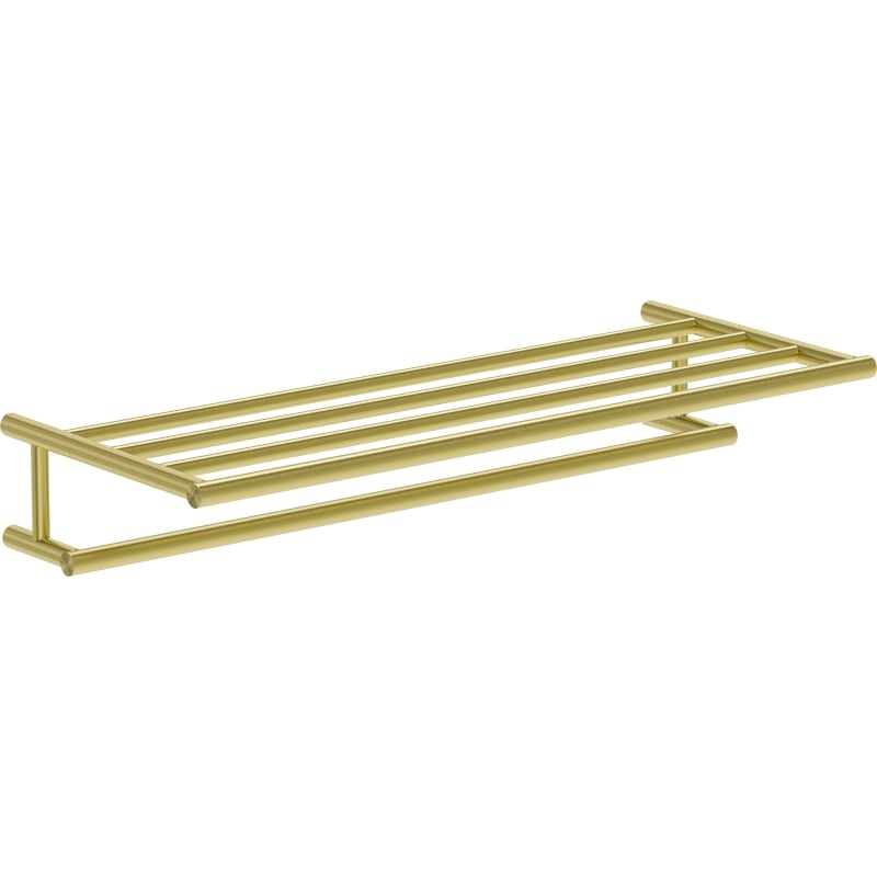 Mexen Loop towel shelf, brushed gold - 70A71081-55