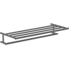 Mexen Loop towel shelf, brushed gun gray - 70A71081-66