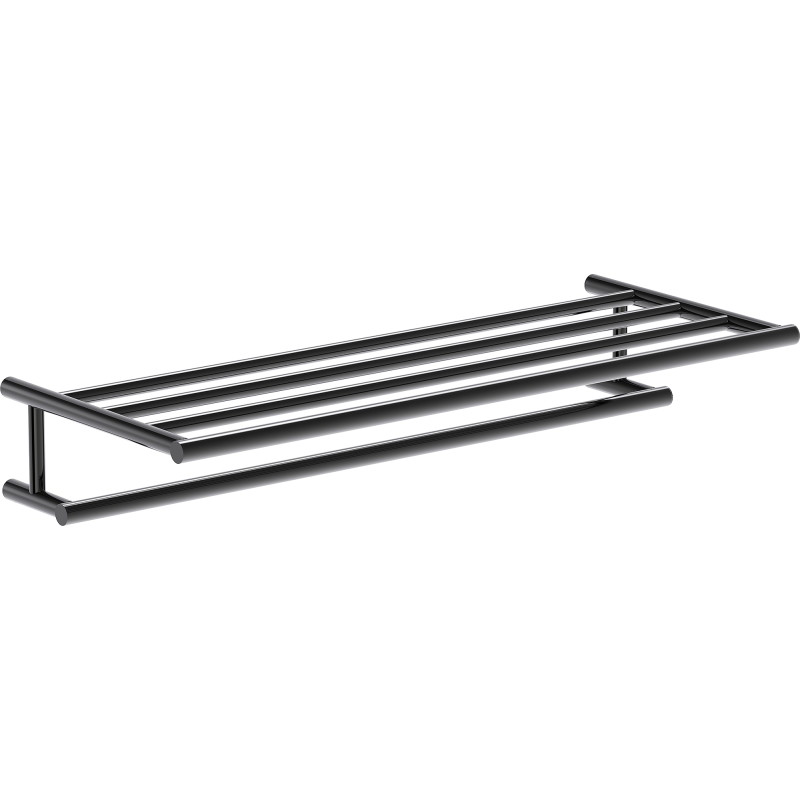 Mexen Loop towel rack, black chrome - 70A71081-73