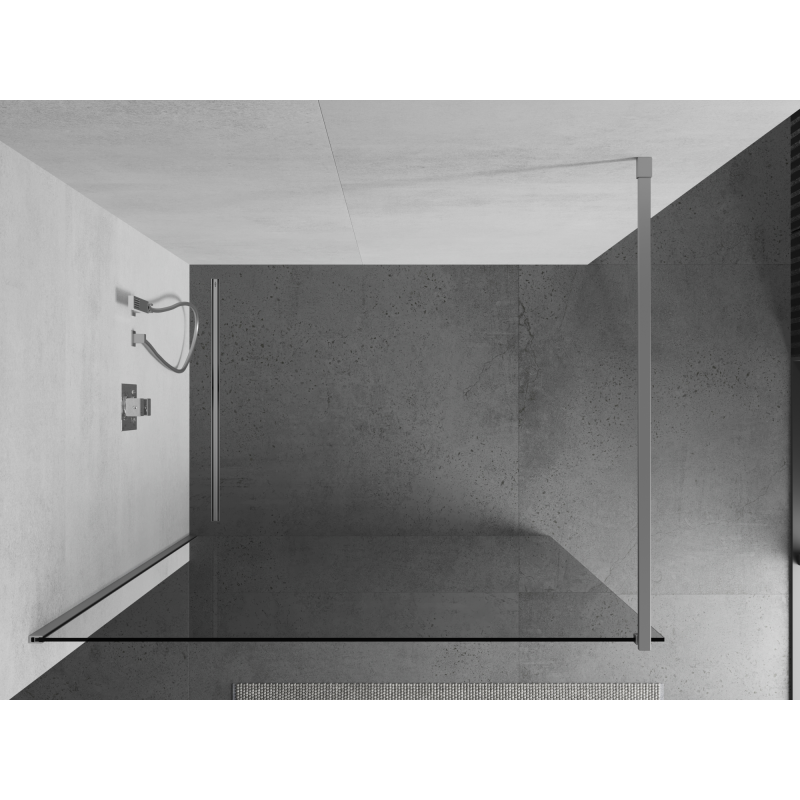 Mexen Kioto Walk-in Shower Wall 50 x 200 cm, Transparent 8 mm, Chrome - 800-050-101-01-00