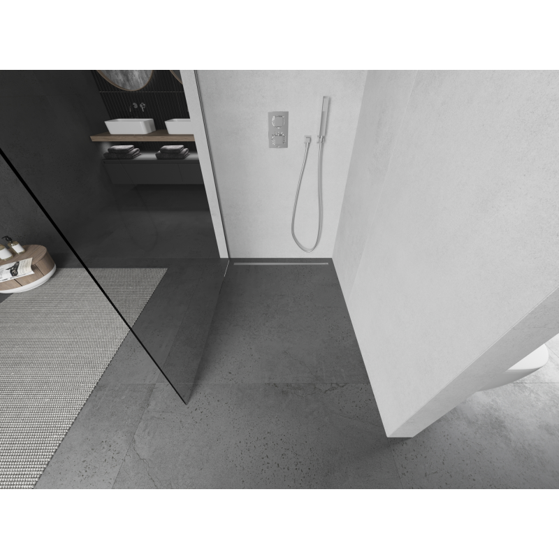 Mexen Kioto Shower Wall Walk-in 70 x 200 cm, transparent 8 mm, chrome - 800-070-101-01-00