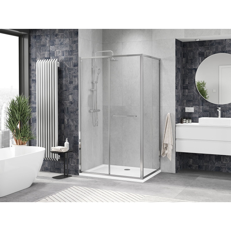 Mexen Linea sliding shower cabin 85 x 80 cm, transparent, chrome - 8E1-085-080-01-01