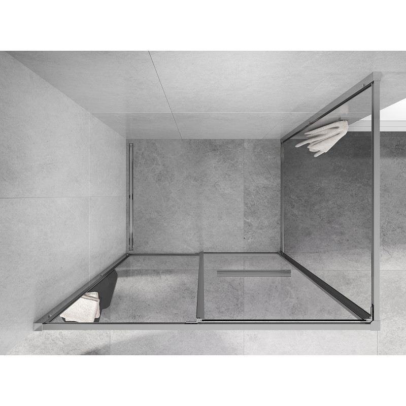 Mexen Linea sliding shower cabin 80 x 85 cm, transparent, chrome - 8E1-080-085-01-01