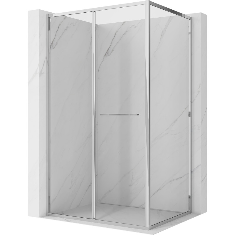 Mexen Linea sliding shower cabin 100 x 90 cm, transparent, chrome - 8E1-100-090-01-01