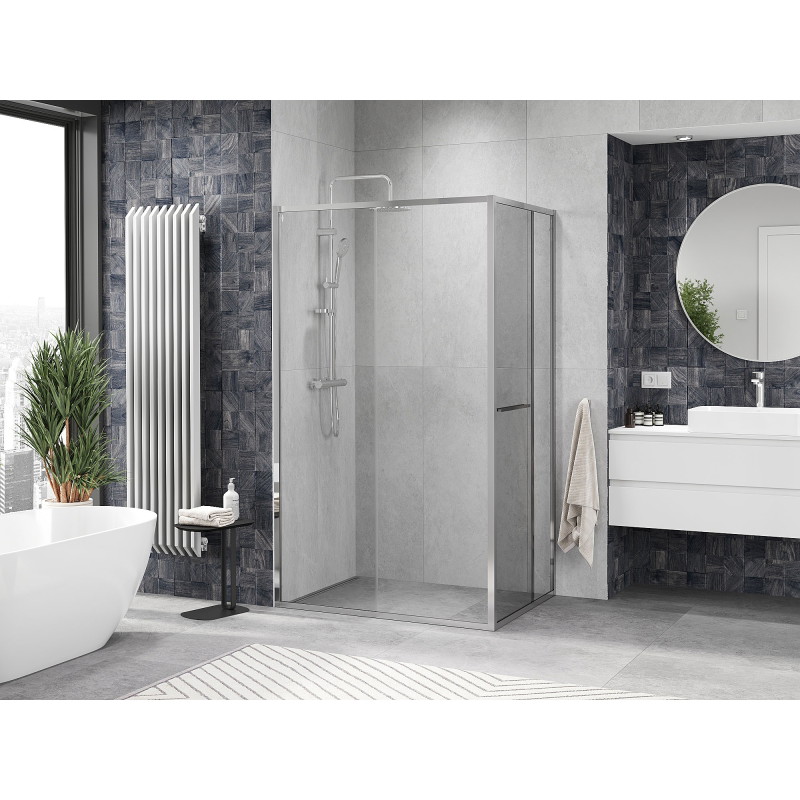Mexen Linea sliding shower cabin 100 x 95 cm, transparent, chrome - 8E1-100-095-01-01