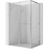 Mexen Linea sliding shower cabin 120 x 100 cm, transparent, chrome - 8E1-120-100-01-01