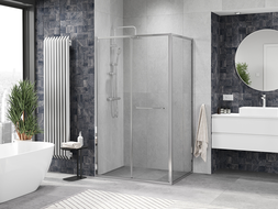 Mexen Linea sliding shower cabin 95 x 100 cm, transparent, chrome - 8E1-095-100-01-01