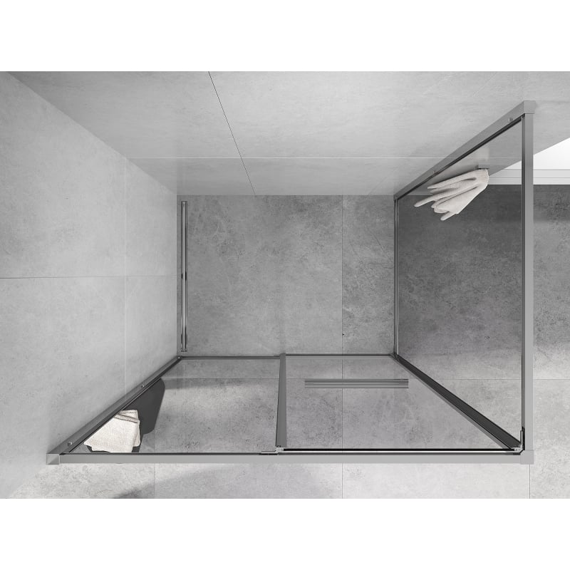 Mexen Linea sliding shower cabin 85 x 100 cm, transparent, chrome - 8E1-085-100-01-01