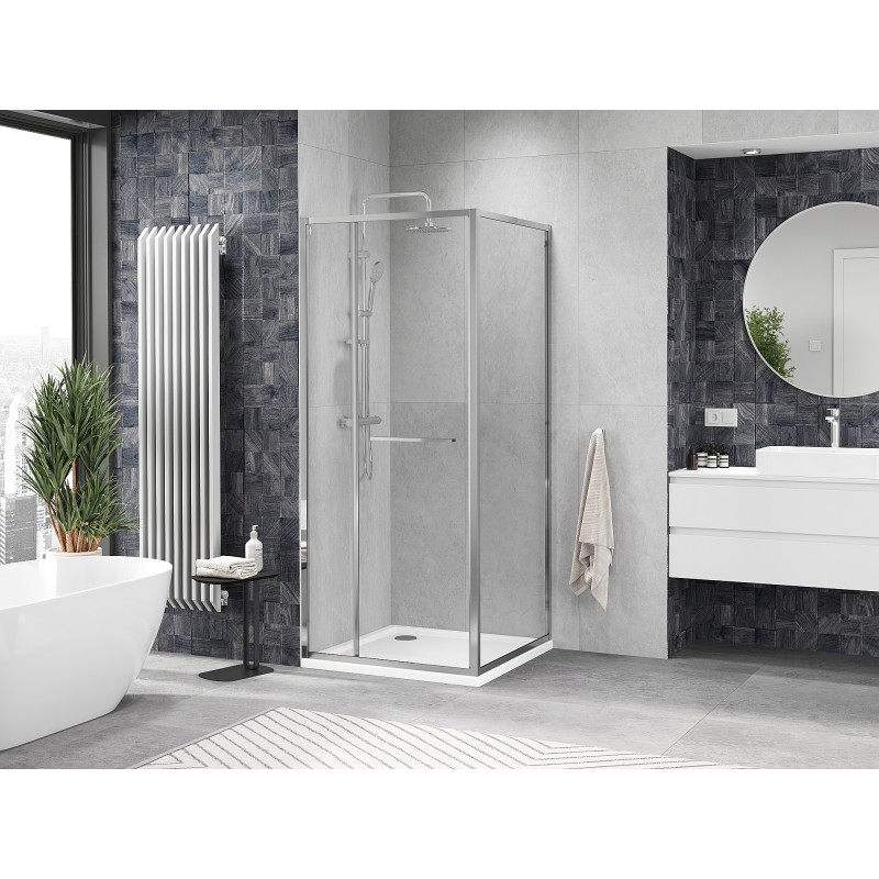 Mexen Linea sliding shower cabin 85 x 85 cm, transparent, chrome - 8E1-085-085-01-01
