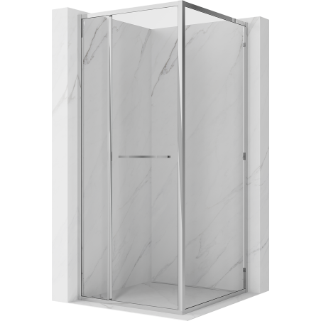 Mexen Linea 90 x 90 cm sliding shower cabin, transparent, chrome - 8E1-090-090-01-01