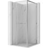 Mexen Linea 90 x 90 cm sliding shower cabin, transparent, chrome - 8E1-090-090-01-01
