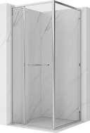 Mexen Linea 90 x 90 cm sliding shower cabin, transparent, chrome - 8E1-090-090-01-01