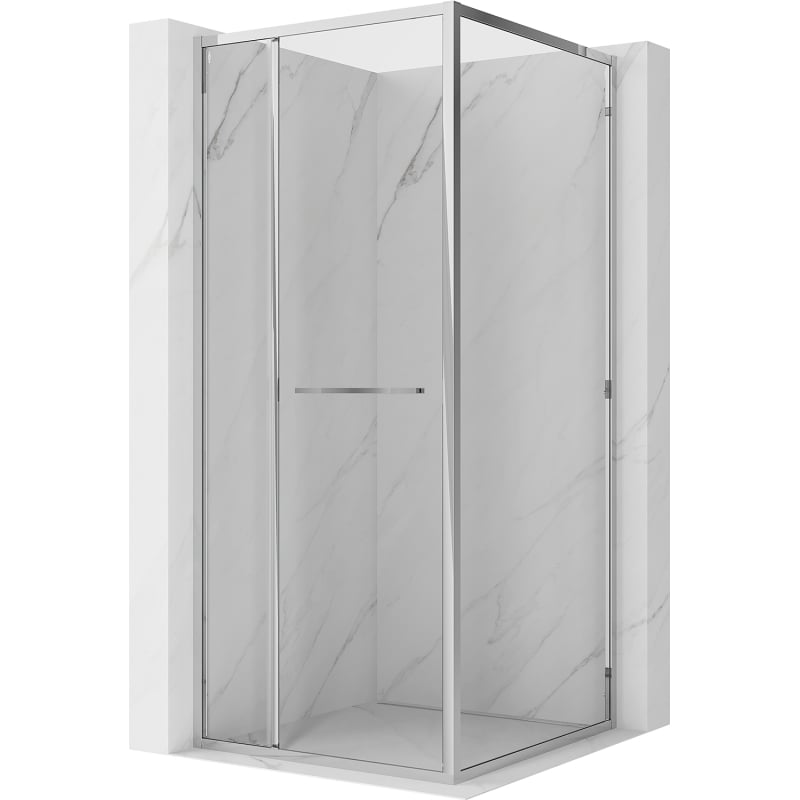 Mexen Linea sliding shower cabin 95 x 95 cm, transparent, chrome - 8E1-095-095-01-01