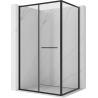 Mexen Linea sliding shower cabin 80 x 95 cm, transparent, black - 8E1-080-095-70-70