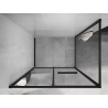 Mexen Linea sliding shower cabin 110 x 90 cm, transparent, black - 8E1-110-090-70-70