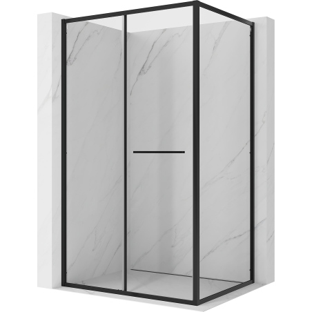 Mexen Linea sliding shower cabin 80 x 100 cm, transparent, black - 8E1-080-100-70-70