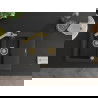 Mexen Gaspar 1.5-compartment granite sink with a drip tray and kitchen mixer tap Duero, Black/Gold metallic - 6507-75-671600-50