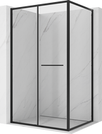 Mexen Linea sliding shower enclosure 110 x 100 cm, transparent, black - 8E1-110-100-70-70