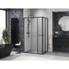 Mexen Linea sliding shower enclosure 110 x 100 cm, transparent, black - 8E1-110-100-70-70