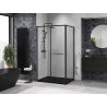 Mexen Linea sliding shower enclosure 110 x 100 cm, transparent, black - 8E1-110-100-70-70