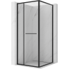 Mexen Linea sliding shower enclosure 80 x 80 cm, transparent, black - 8E1-080-080-70-70